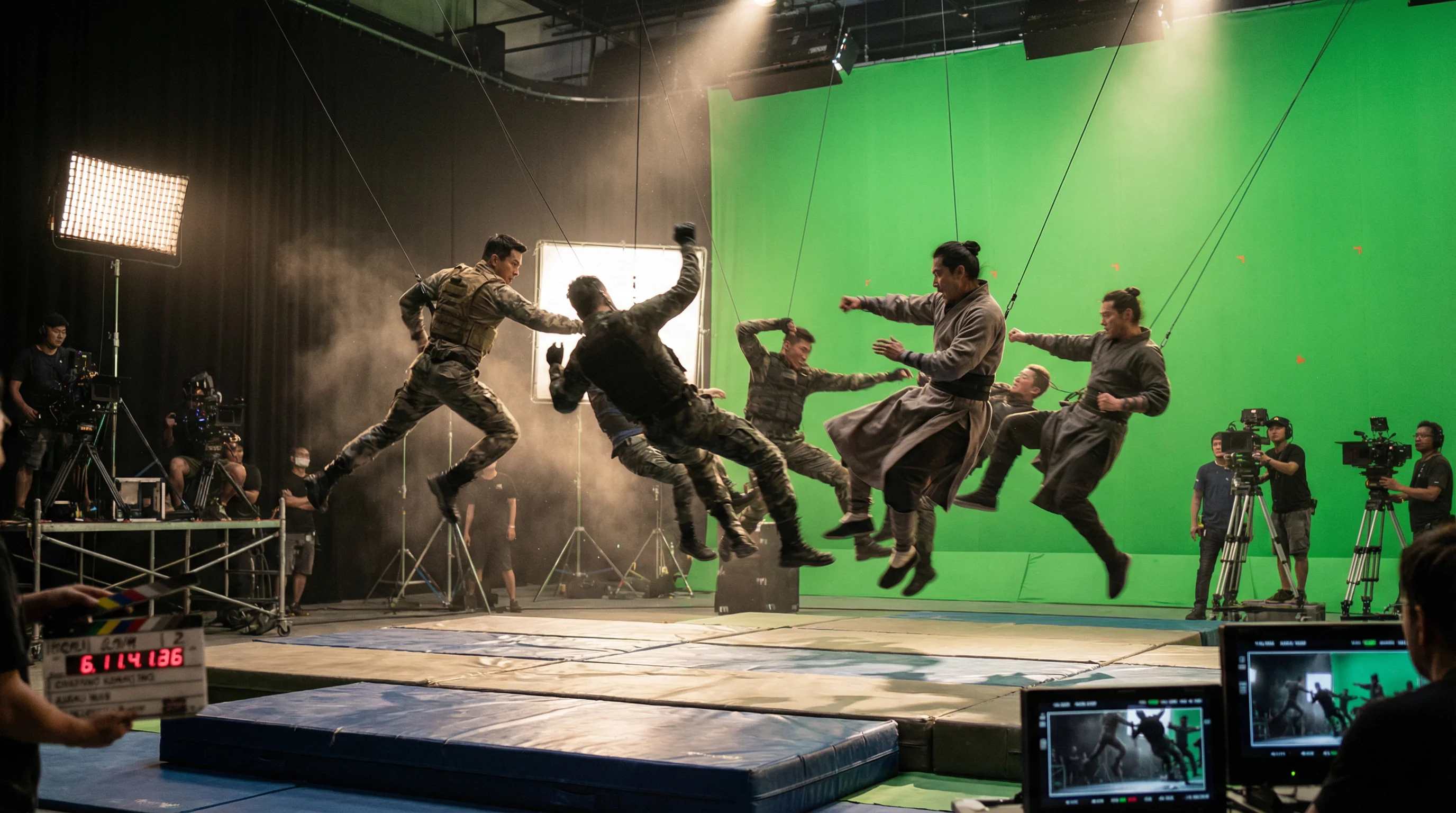 精彩武打动作拍摄现场